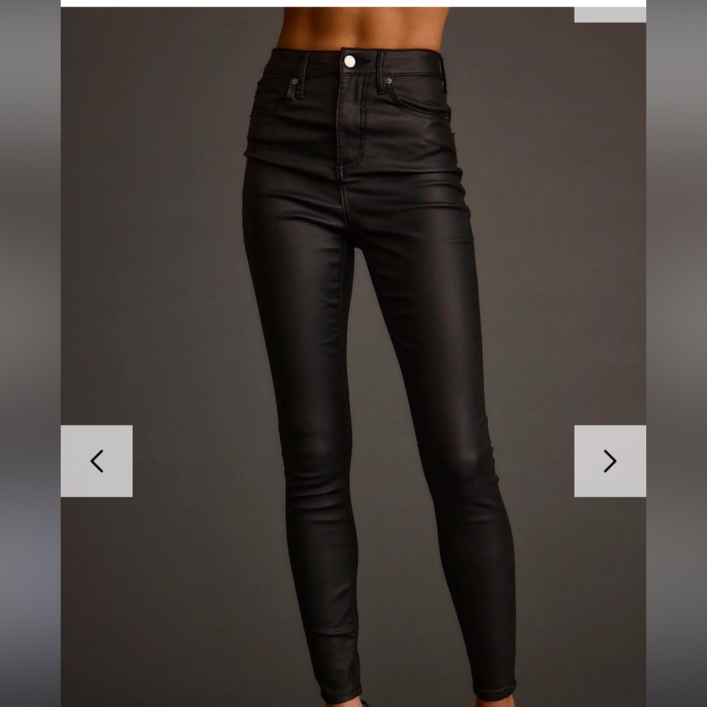 NWT 12th Tribe black faux leather pants size 27